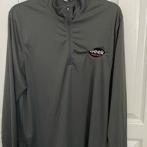 Geek Squad Gray Quarter-Zip Pullover large